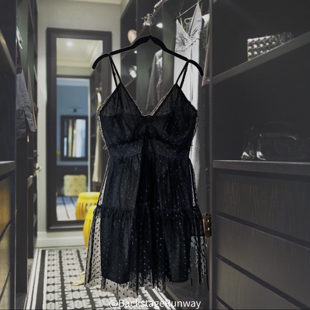Pretty Little Thing Black Swan Dress